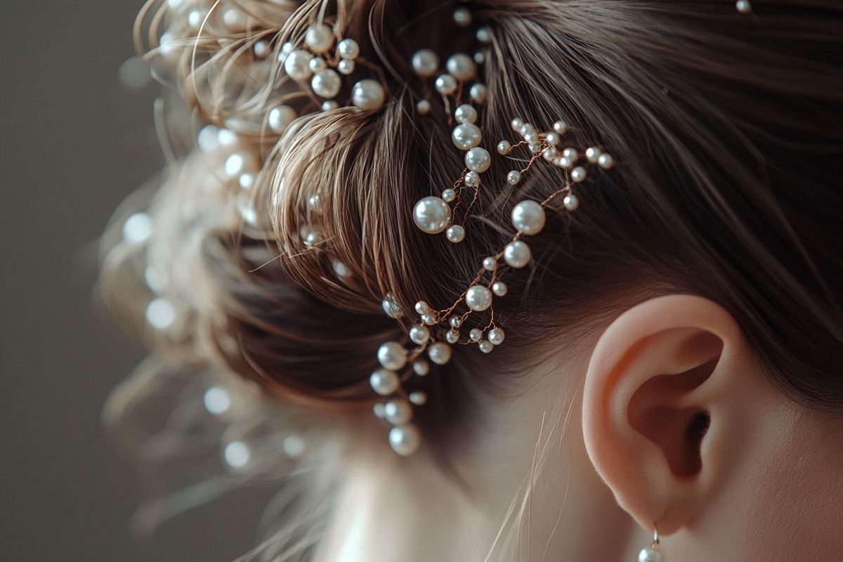 Chignons hauts pour un mariage : les accessoires qui les subliment