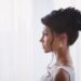 Portrait of bride , beautiful hairstyle