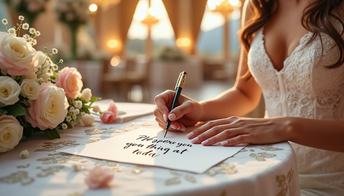 découvrez 10 exemples de textes émouvants et inspirants à écrire pour votre mari le jour du mariage. inspirez-vous de ces modèles personnalisables pour exprimer votre amour et rendre cette journée inoubliable.
