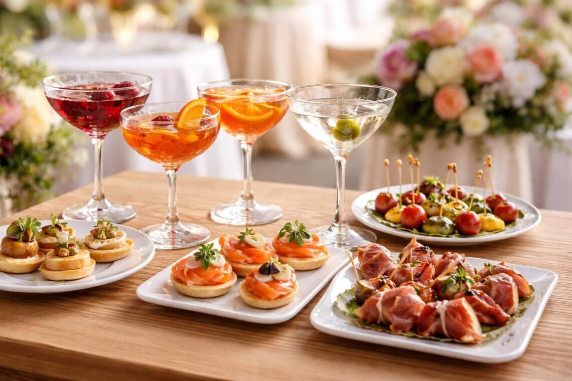 découvrez notre sélection raffinée d'apéritifs pour sublimer votre mariage élégant et offrir à vos invités une expérience gustative exceptionnelle.