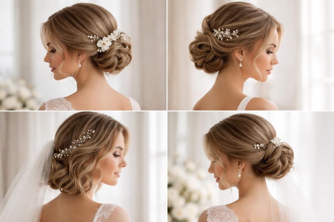 découvrez des coiffures de mariée élégantes et tendances spécialement conçues pour sublimer vos cheveux carrés le jour de votre mariage.