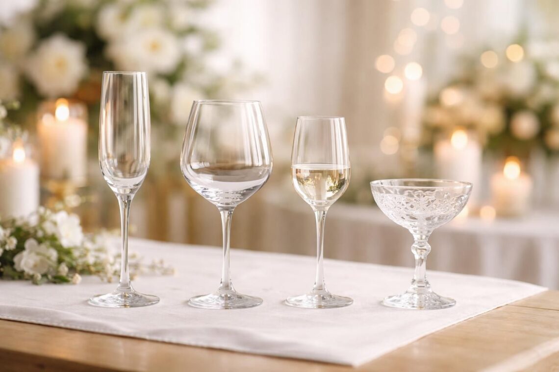 découvrez notre sélection de 4 styles de verres indispensables pour sublimer votre mariage et impressionner vos invités.