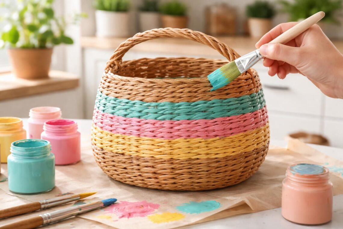 découvrez quelle peinture choisir pour donner un nouveau souffle à votre panier en osier et transformer votre intérieur avec style et originalité.