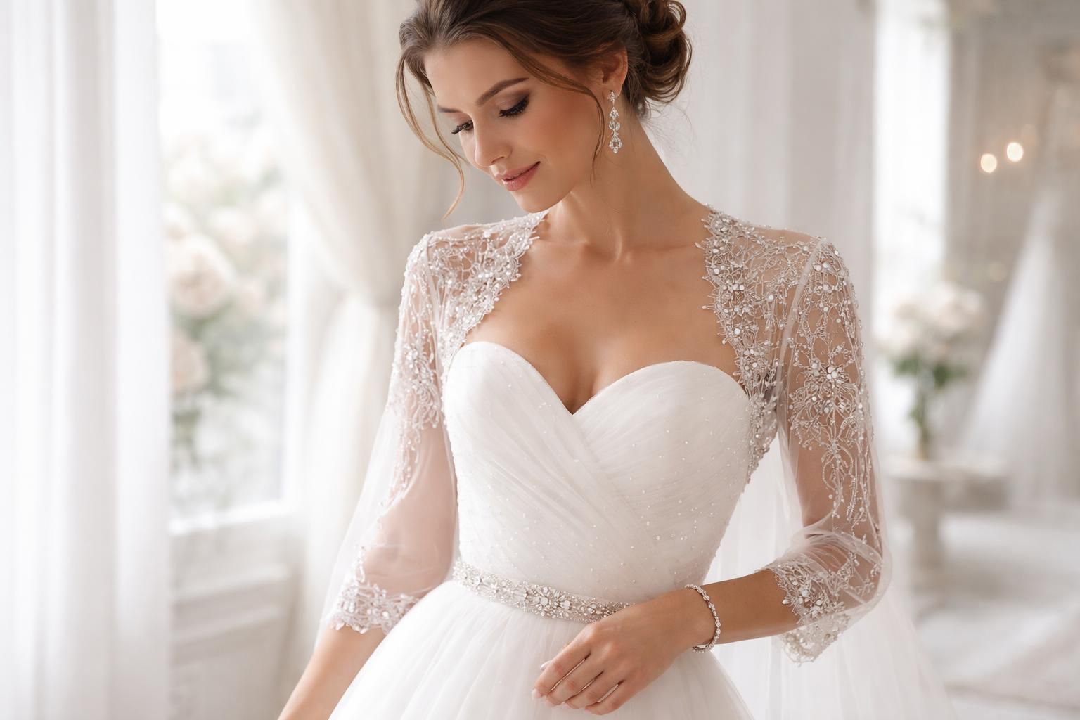 découvrez comment accessoiriser un boléro pour robe de mariée afin de créer un look éblouissant et unique lors de votre grand jour.