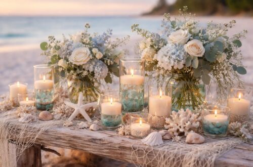 découvrez des accessoires uniques et élégants pour une décoration de mariage sur le thème de la mer, qui apporteront charme et originalité à votre jour spécial.