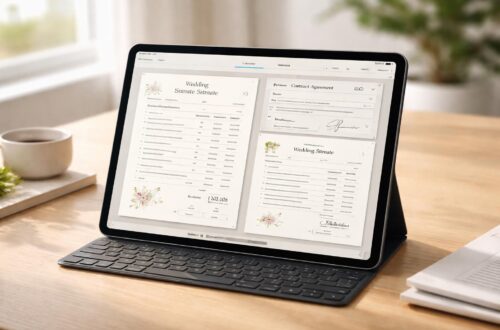 organisez vos devis et contrats de mariage facilement sur ipad air et dites adieu aux documents papier.