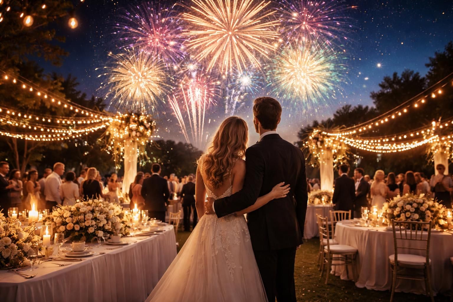 calculez facilement le coût d'un feu d'artifice pour votre mariage selon votre budget et offrez-vous un spectacle inoubliable.