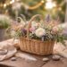découvrez comment le petit panier en osier apporte une touche bohème et naturelle à votre décoration de mariage, pour une ambiance chaleureuse et élégante.