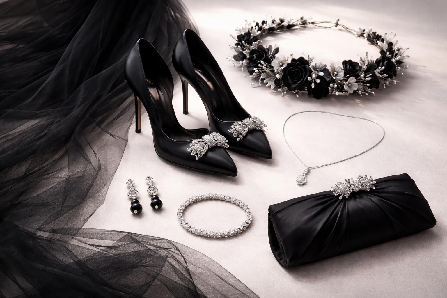 découvrez les accessoires idéaux pour sublimer votre robe noire de mariée et créer un look élégant et unique pour le grand jour.