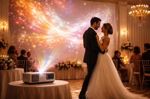 découvrez comment sublimer votre ouverture de bal avec des effets visuels époustouflants au mur grâce au mini vidéoprojecteur epson, pour une ambiance magique et inoubliable.