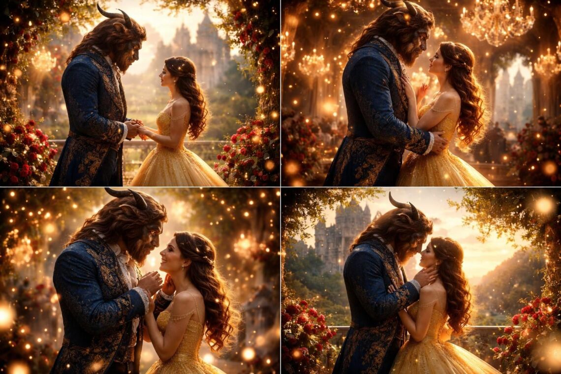 découvrez comment capturer chaque instant magique d'un mariage sur le thème de la belle et la bête grâce à des photos enchanteuses qui racontent votre histoire d'amour unique.