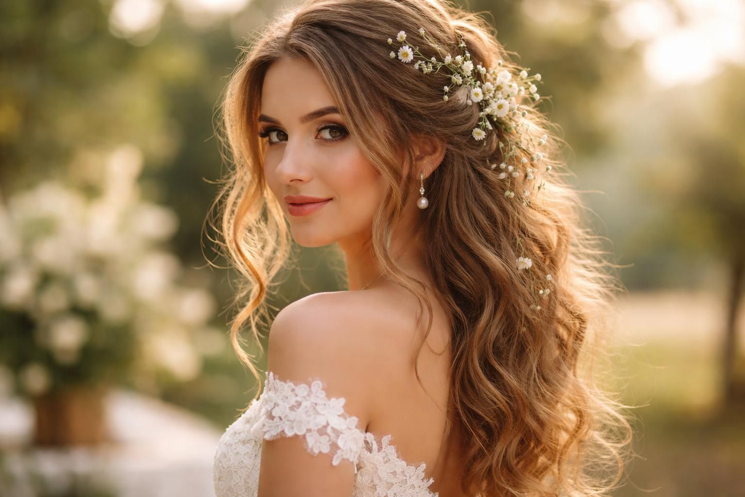 découvrez des idées de coiffures de mariage élégantes et romantiques pour cheveux détachés, parfaites pour sublimer votre jour j avec douceur et naturel.