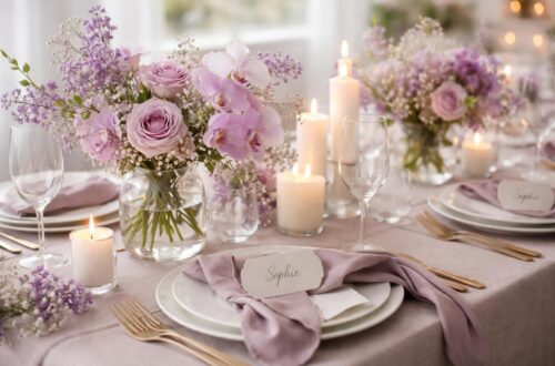 découvrez 5 astuces simples et économiques pour réussir votre décoration de table de mariage mauve et créer une ambiance élégante sans dépasser votre budget.