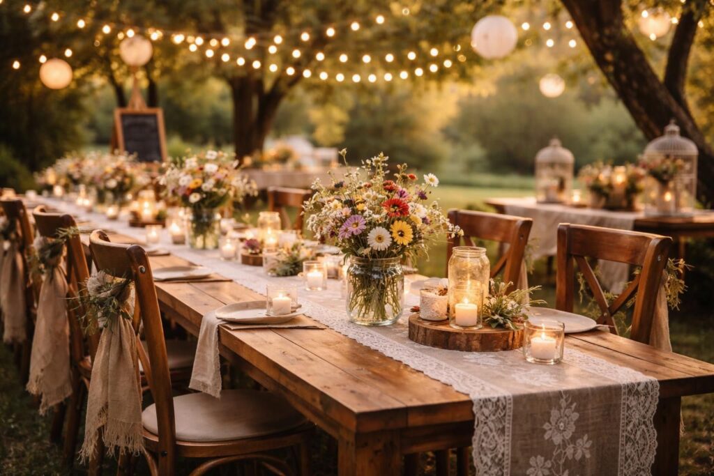découvrez nos idées de décoration champêtre diy pour un mariage réussi, alliant charme naturel et créativité pour une ambiance chaleureuse et authentique.