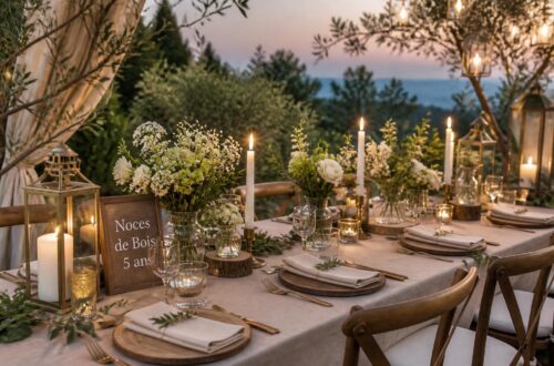 découvrez des idées élégantes de décoration pour célébrer vos noces de bois, 5 ans de mariage, et rendre cet anniversaire inoubliable.