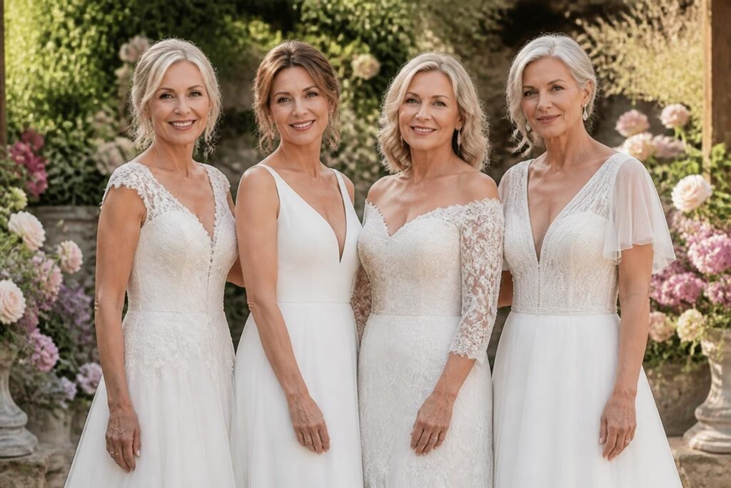découvrez des robes de mariée élégantes et adaptées aux femmes de 50 ans, avec des inspirations pour des looks intemporels et raffinés qui subliment chaque silhouette.