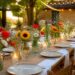 découvrez la table guinguette de mariage, l'élément de déco le plus convivial pour une ambiance festive et chaleureuse lors de votre grand jour.